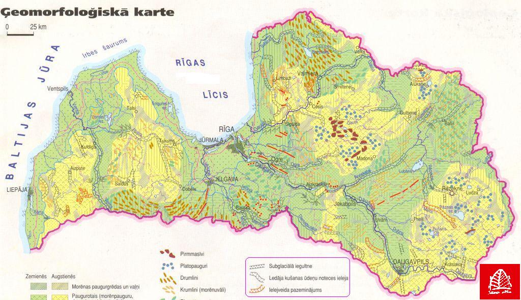 Latvijas 'geomorfologiska karte