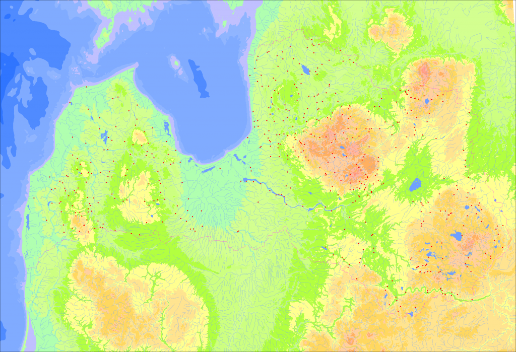 vesturisko Latvijas ūdensdzirnavu karte